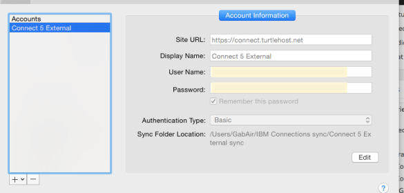 Setup accounts for your Connections servers , either on premises on Cloud. You must choose Basic authentication for on premises servers.